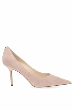 Jimmy Choo RÓŻOWY Zamszowe szpilki ‘Love’
