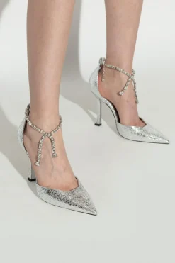 Jimmy Choo SREBRNY Buty na obcasie `Stwvie`