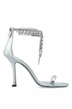 Jimmy Choo SREBRNY Sandały na obcasie `Verity`