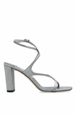 Jimmy Choo SREBRNY Sandały na obcasie `Azie`