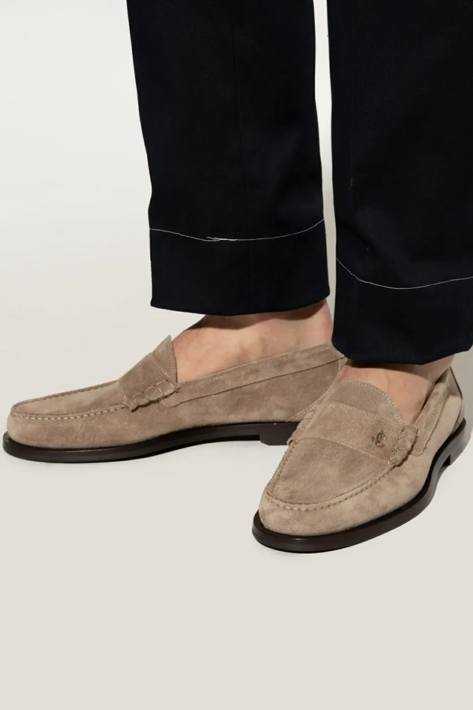 Jimmy Choo SZARY Zamszowe buty `Ethan` typu `loafers`