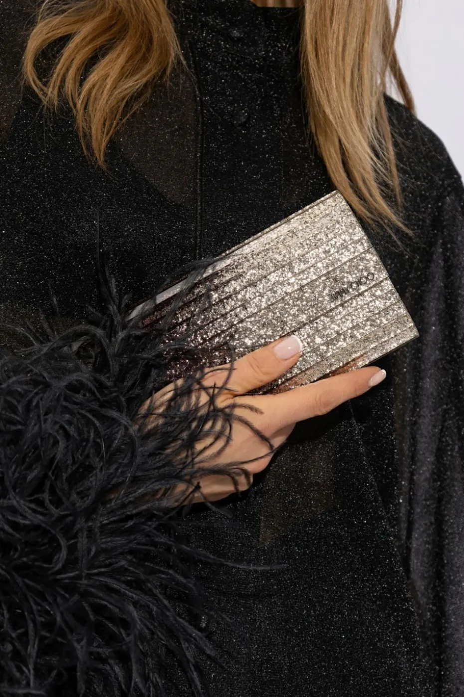 Jimmy Choo ZŁOTY AKRYLOWA KOPERTÓWKA 'SWEETIE'