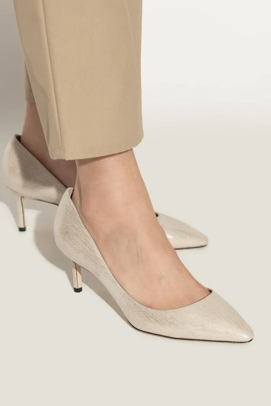 Jimmy Choo ZŁOTY Buty na obcasie `Romy`