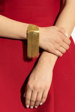 Jimmy Choo ZŁOTY Mosiężna bransoleta