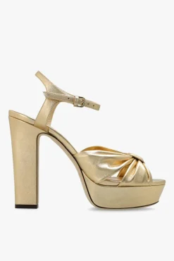Jimmy Choo ZŁOTY Sandały na platformie ‘Heloise’