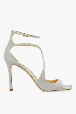 Jimmy Choo ZŁOTY Sandały na obcasie ‘Azia’