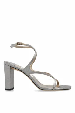 Jimmy Choo ZŁOTY Sandały na obcasie `Azie`