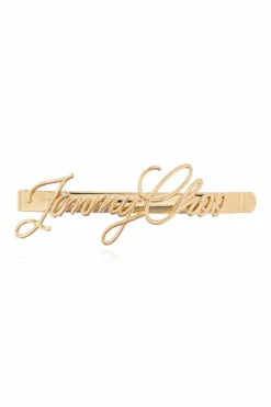 Jimmy Choo ZŁOTY Spinka do włosów z logo