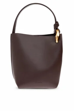 JW Anderson BRĄZOWY Torba na ramię `Corner` typu `bucket`
