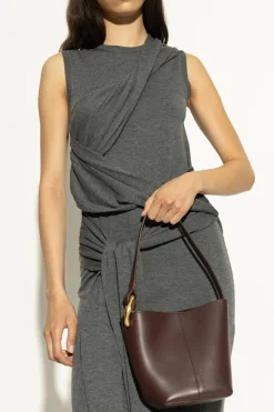 JW Anderson BRĄZOWY Torba na ramię `Corner Small` typu `bucket`