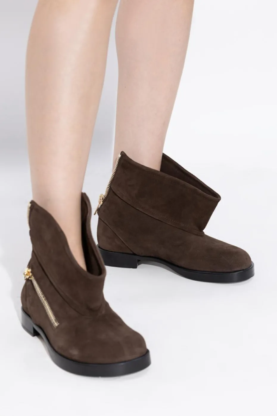 JW Anderson BRĄZOWY Zamszowe botki
