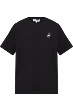 JW Anderson CZARNY T-shirt z logo