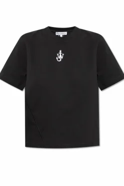 JW Anderson CZARNY T-shirt z logo
