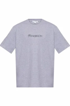 JW Anderson SZARY T-shirt z logo