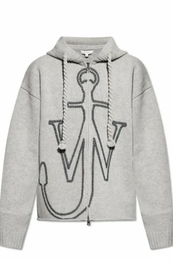JW Anderson SZARY Wełniany sweter