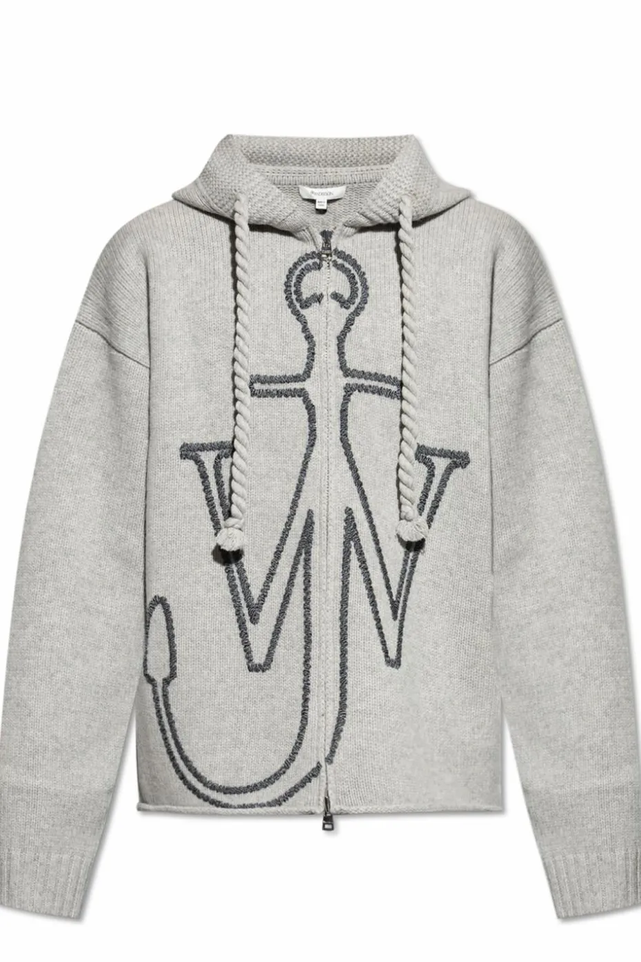JW Anderson SZARY Wełniany sweter