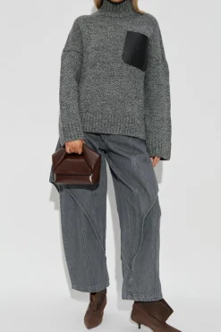 JW Anderson SZARY Wełniany golf