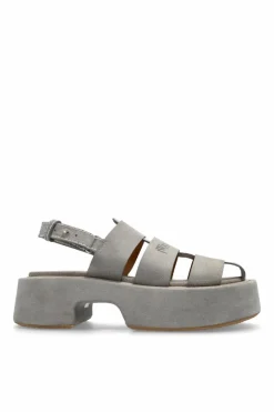 JW Anderson SZARY Zamszowe buty na platformie