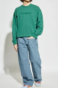 JW Anderson ZIELONY Bluza z logo