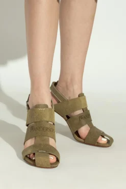 JW Anderson ZIELONY Sandały na obcasie