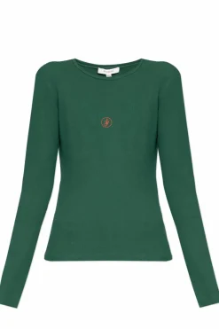 JW Anderson ZIELONY Top z długimi rękawami