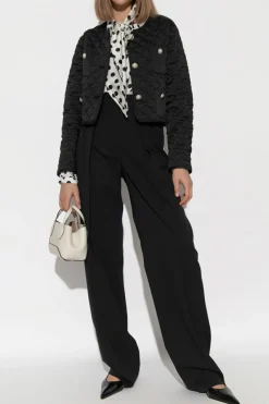 Kate Spade CZARNY Krótka pikowana kurtka