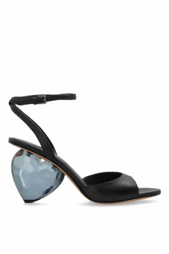 Kate Spade CZARNY Sandały na obcasie w kształcie serca