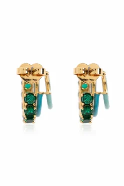 Kate Spade ZIELONY Kolczyki z połyskującymi kryształami