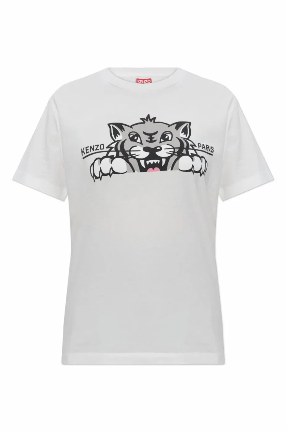 Kenzo BIAŁY T-shirt z nadrukowanym logo