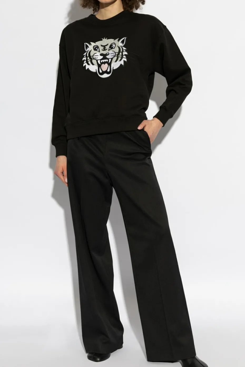 Kenzo CZARNY Bluza z motywem tygrysa