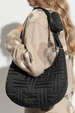 Kenzo CZARNY Pikowana torba z logo