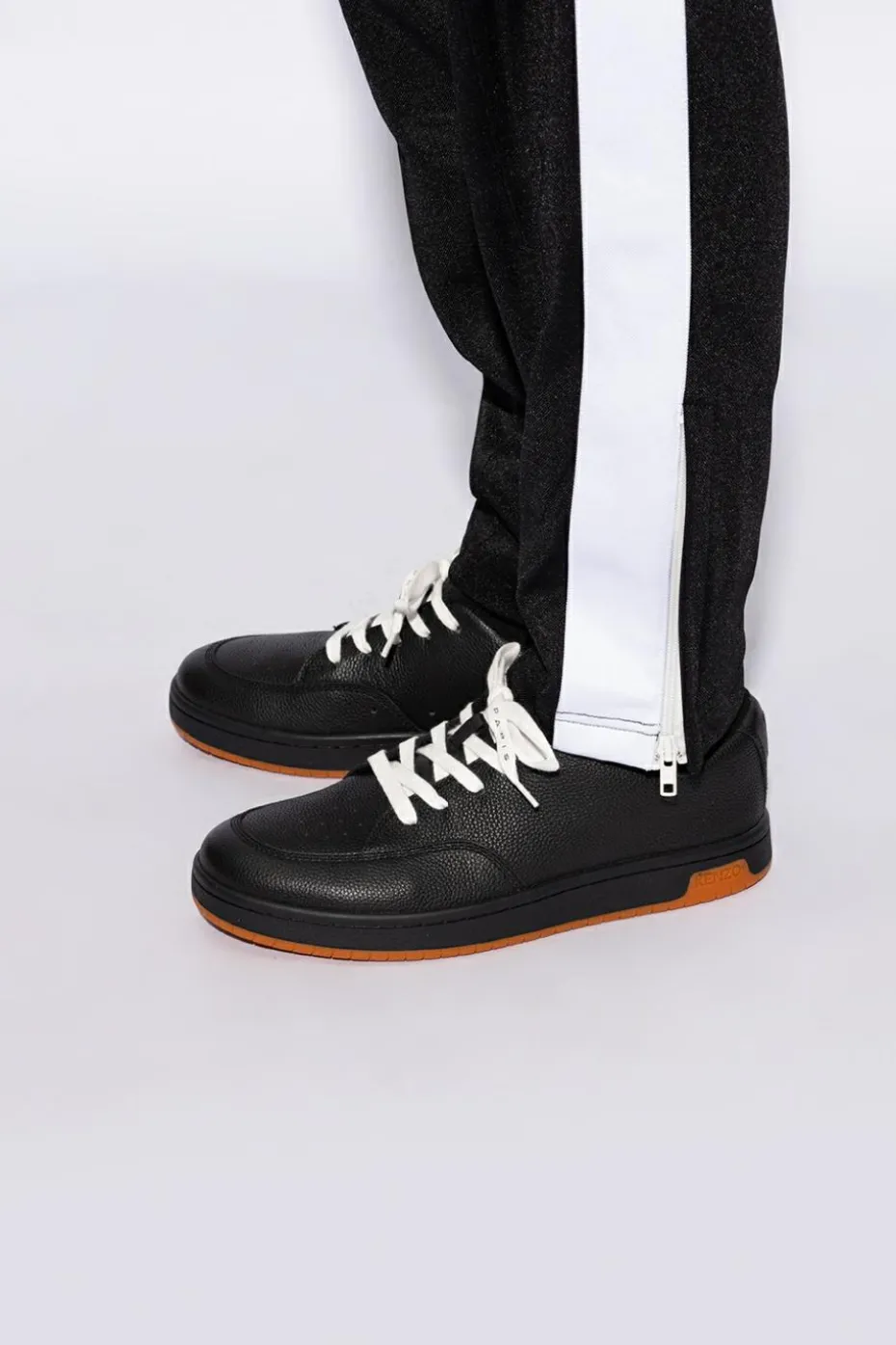 Kenzo CZARNY Skórzane buty sportowe