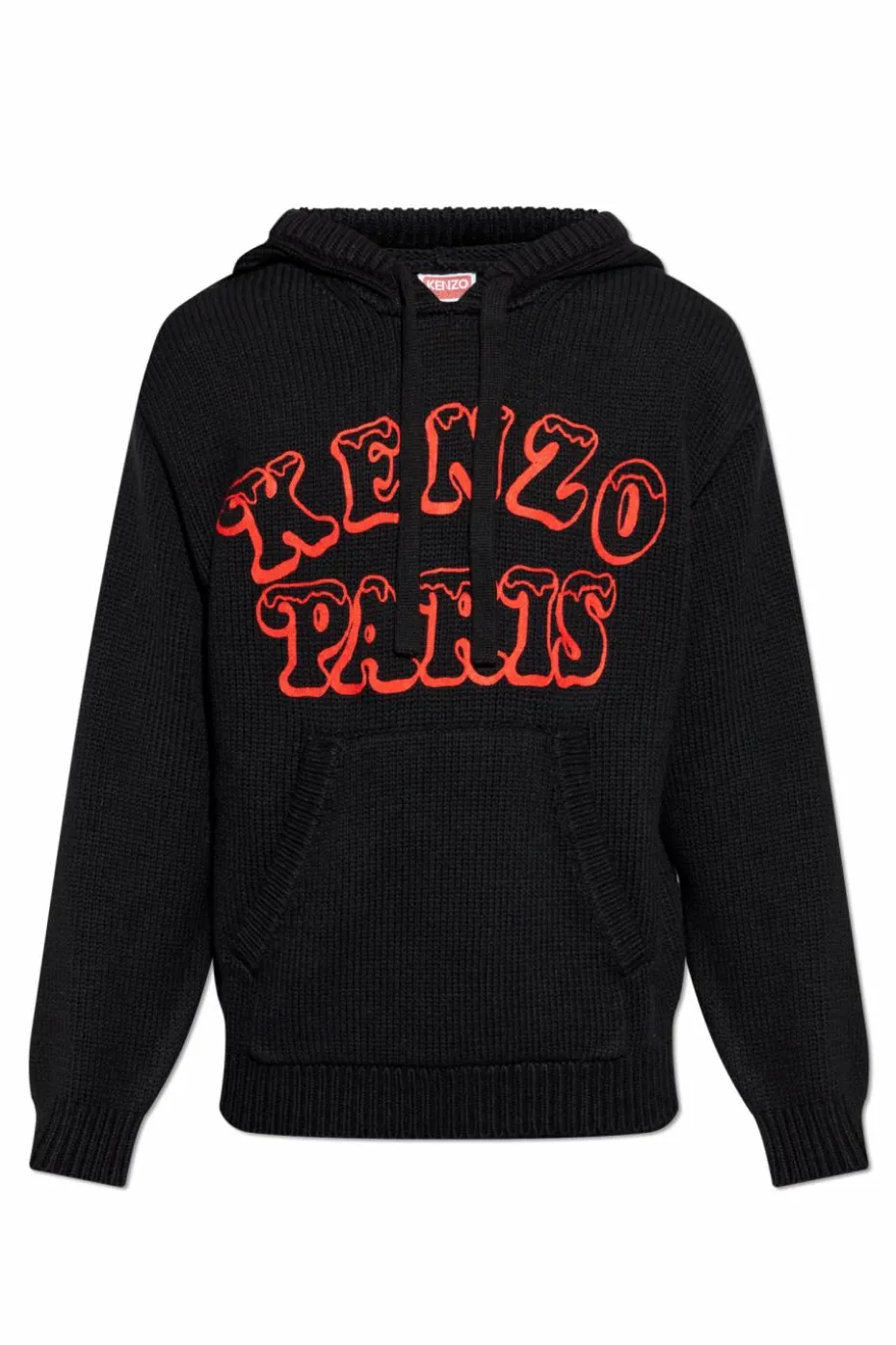 Kenzo CZARNY Sweter z kapturem