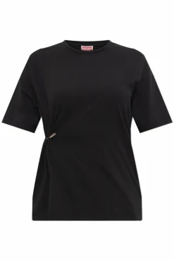 Kenzo CZARNY T-shirt z aplikacją