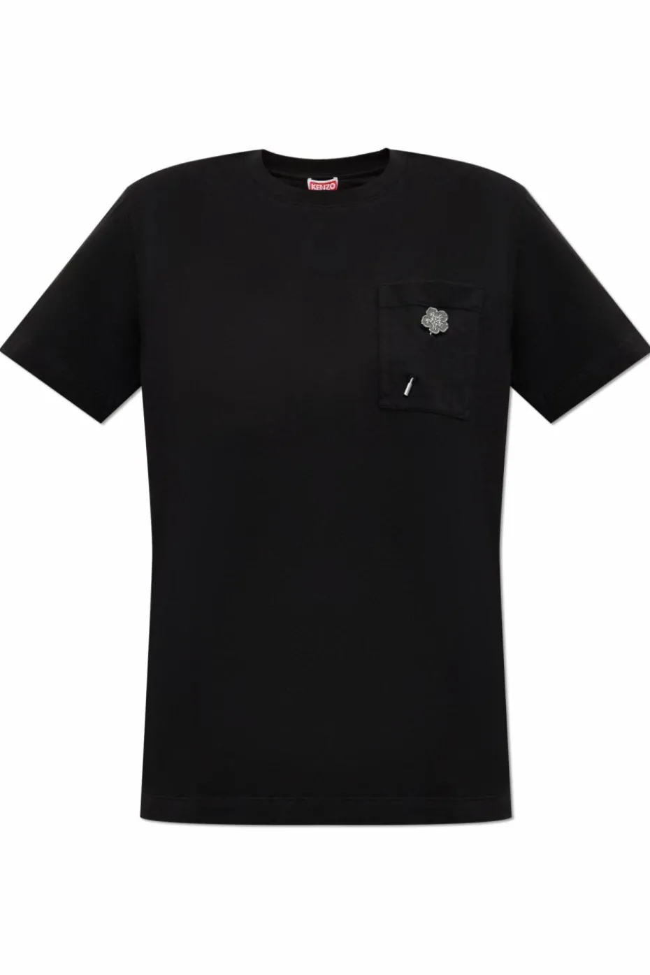 Kenzo CZARNY T-shirt z kieszenią