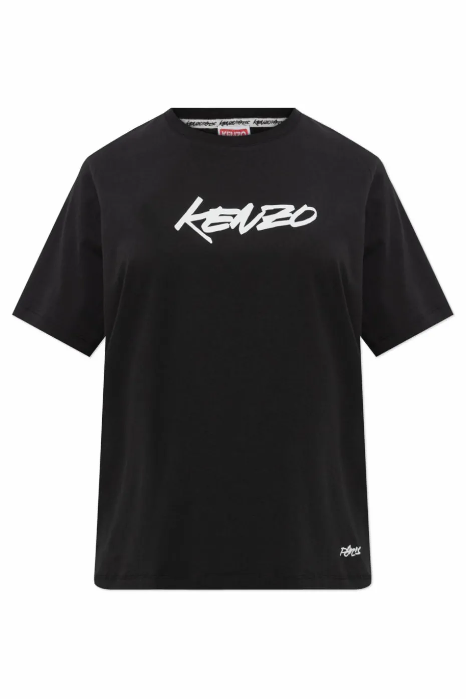 Kenzo CZARNY T-shirt z nadrukowanym logo