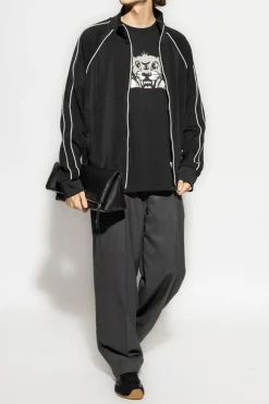 Kenzo CZARNY T-shirt z nadrukowanym logo
