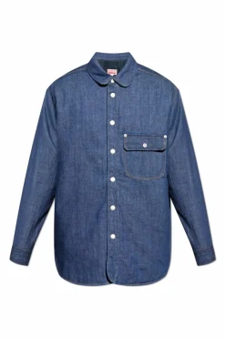 Kenzo GRANATOWY Kurtka jeansowa