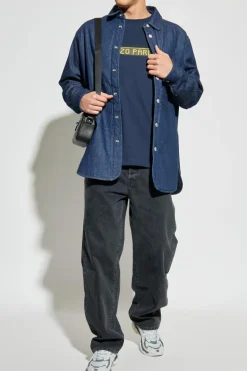 Kenzo GRANATOWY Kurtka jeansowa