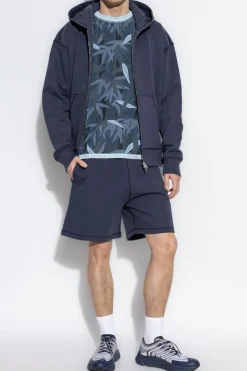 Kenzo GRANATOWY T-shirt z logo