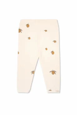 Konges Sløjd kremowy Legginsy ze wzorem