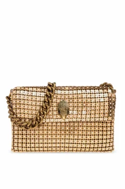 Kurt Geiger ZŁOTY Kopertówka `Party `Flower`