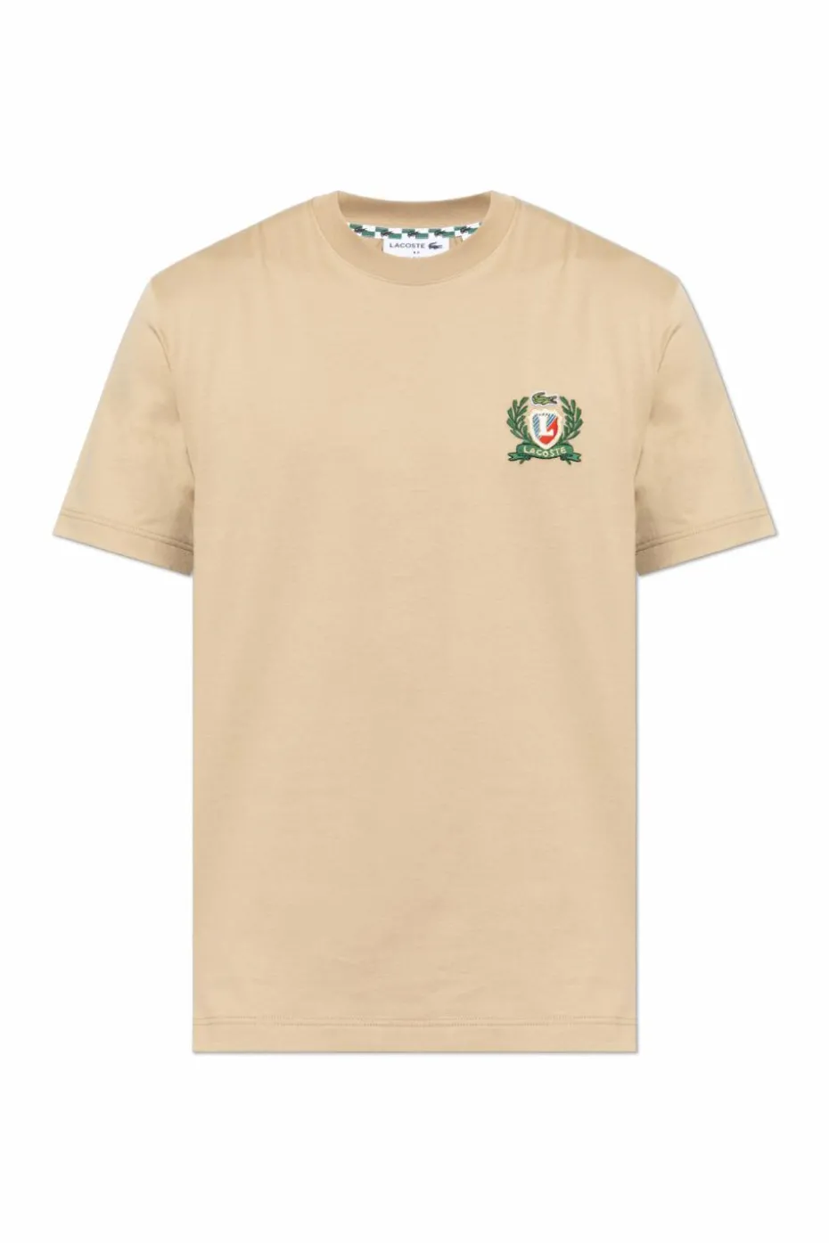 Lacoste beżowy T-shirt z logo
