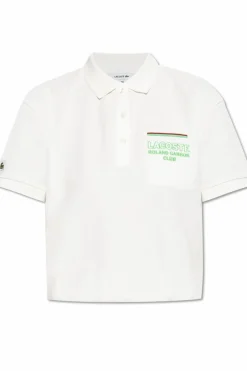 Lacoste BIAŁY Polo z logo