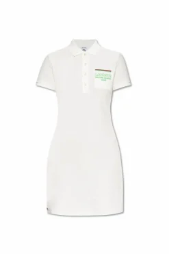 Lacoste BIAŁY Sukienka z logo