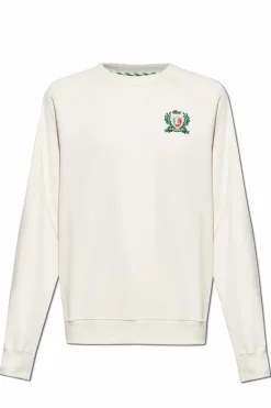 Lacoste kremowy Bluza z logo