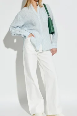 LACOSTE RUNWAY BIAŁY Jeansy z wysokim stanem