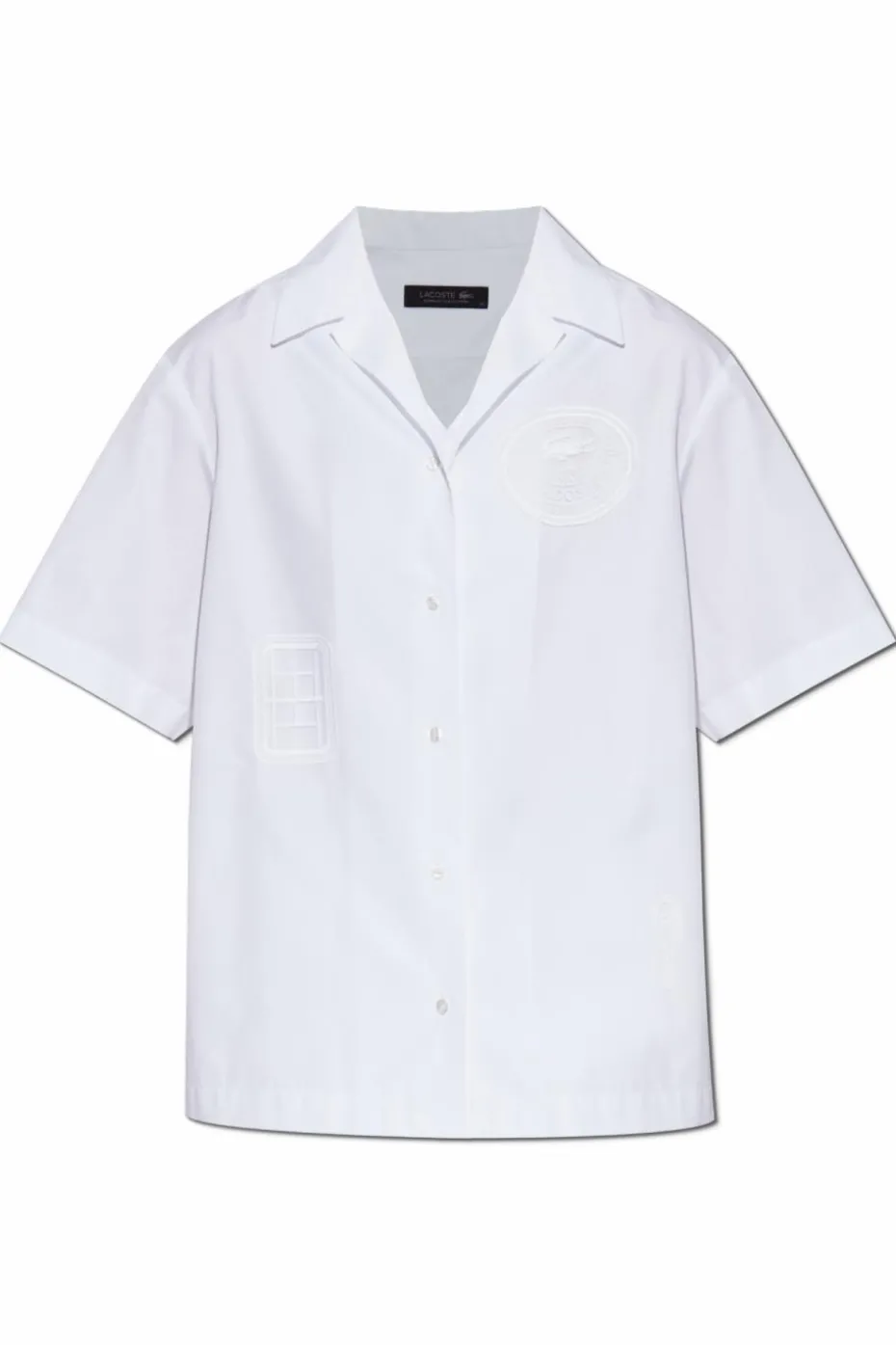 LACOSTE RUNWAY BIAŁY Koszula z logo