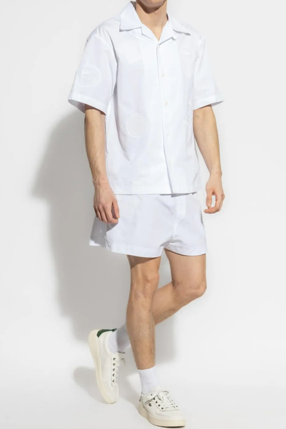 LACOSTE RUNWAY BIAŁY Koszula z logo