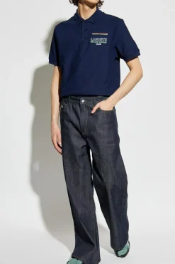 LACOSTE RUNWAY GRANATOWY Jeansy z logo